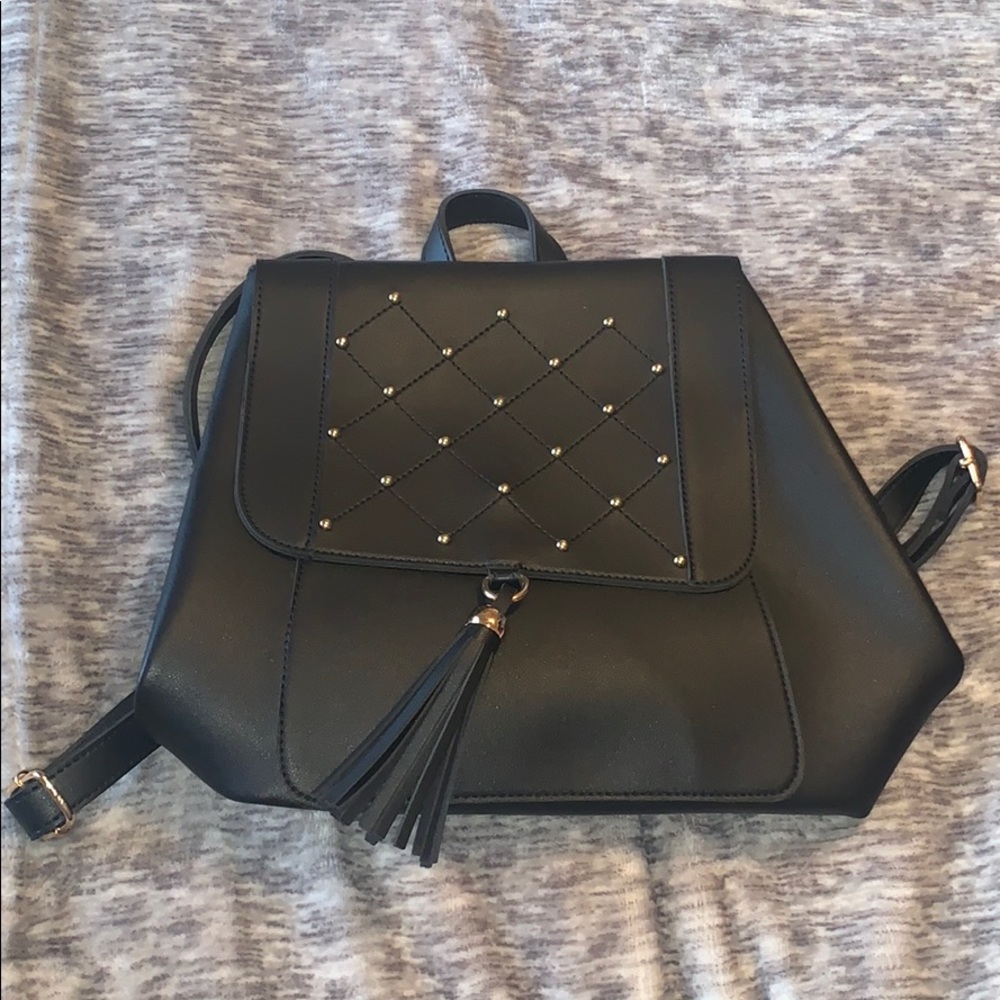Black purse backpack
